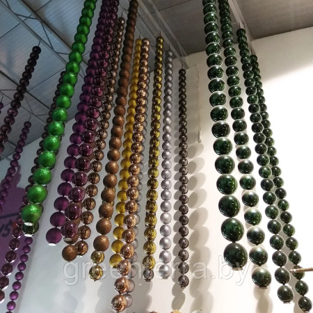 Украшение для больших ёлок "Бусы из шаров" 10см